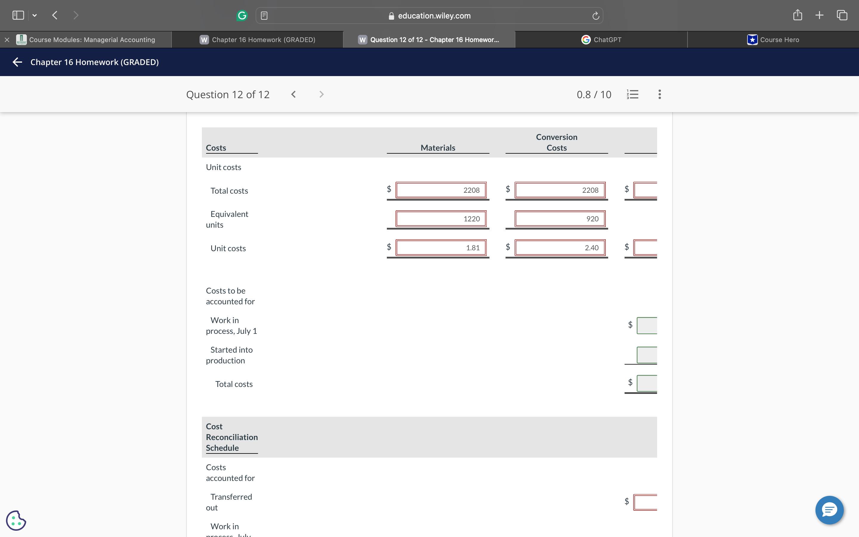 Please help me correct the highlighted blanks in