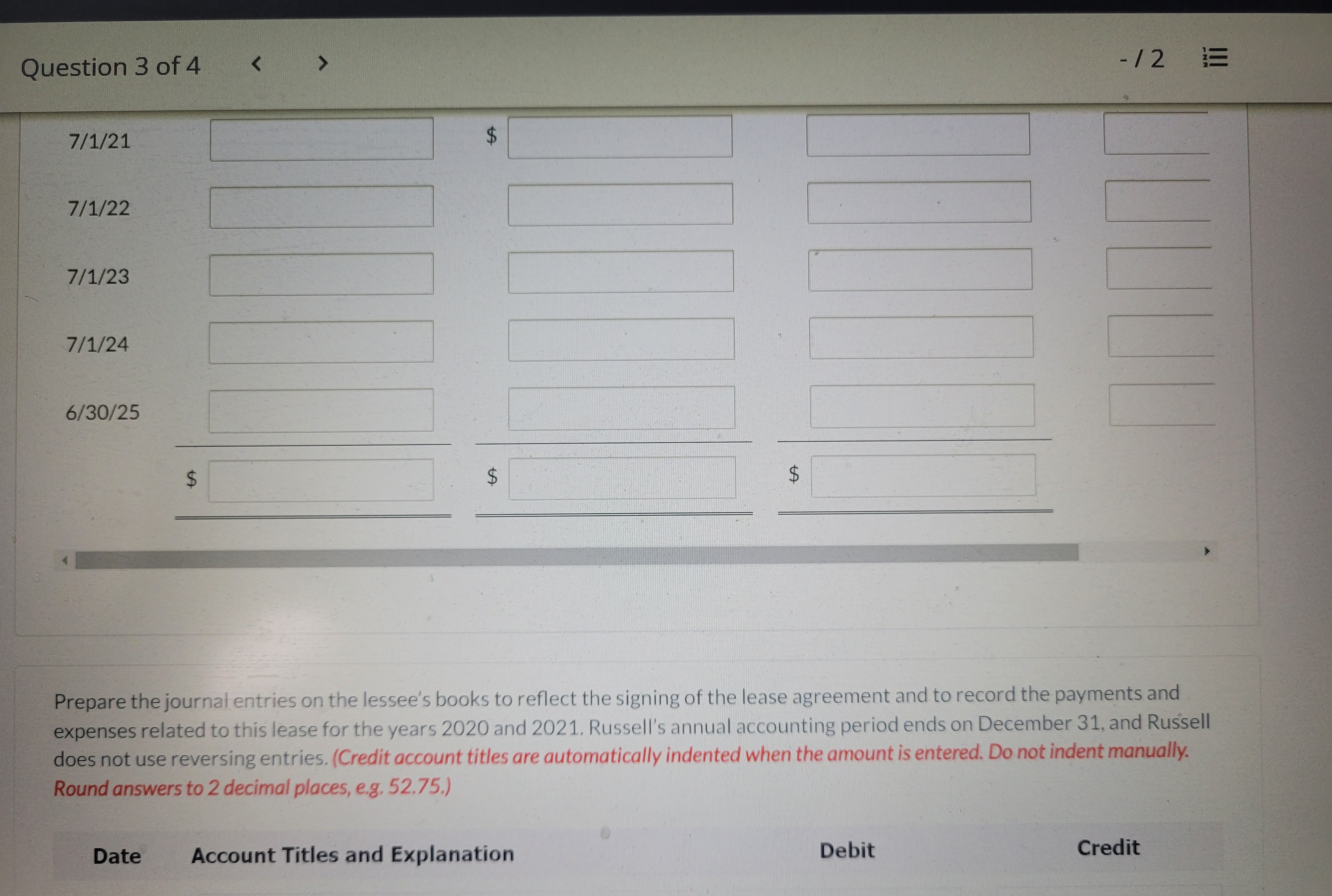 Question 1 of 4 < > 0.44 / 1 = Current Attempt in