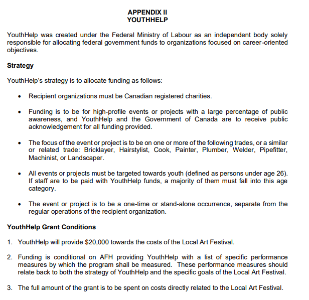 Case study: APPENDIX I INFORMATION FROM AFH