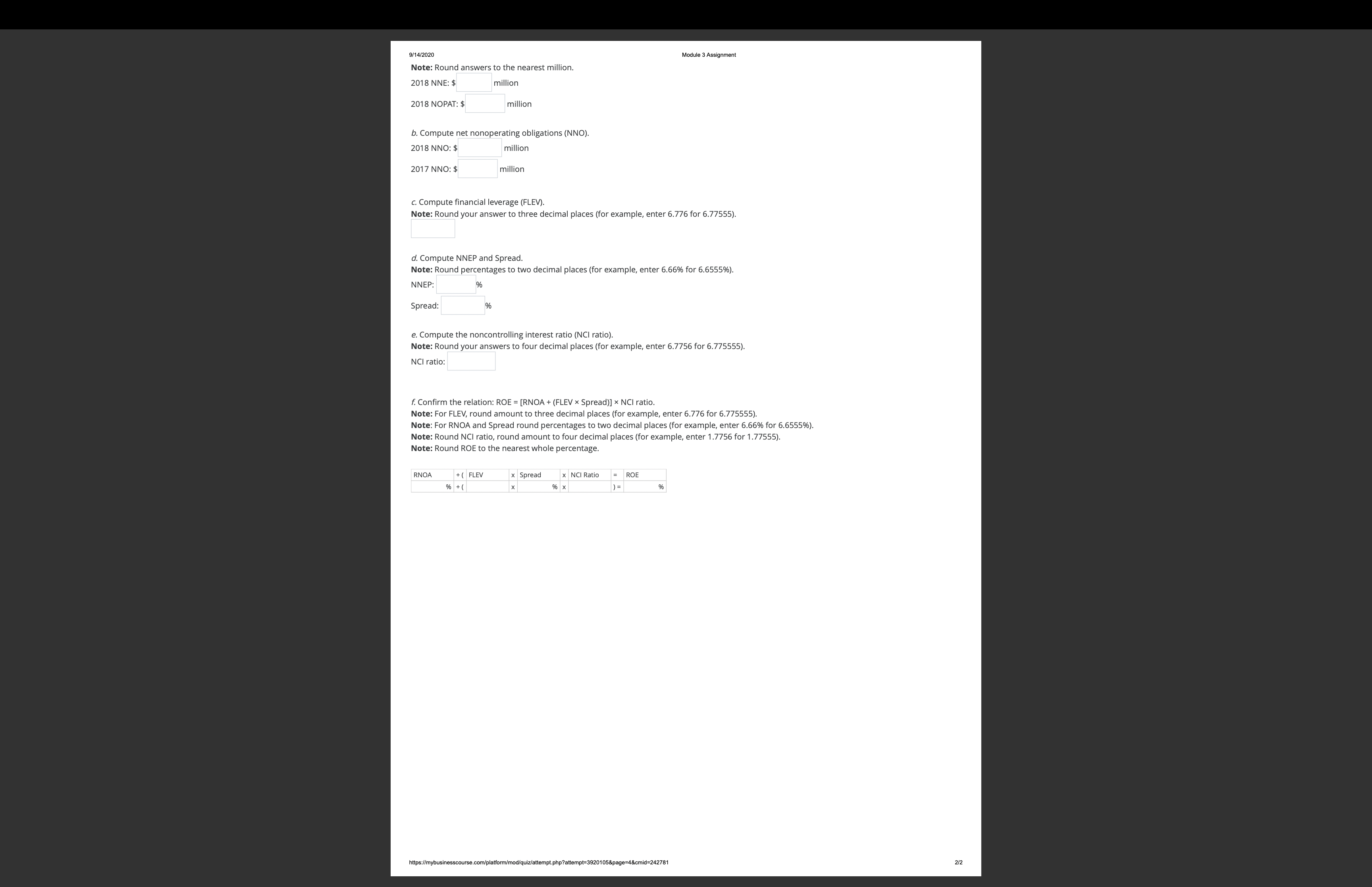 9/14/2020 Module 3 Assignment Question 5 Not