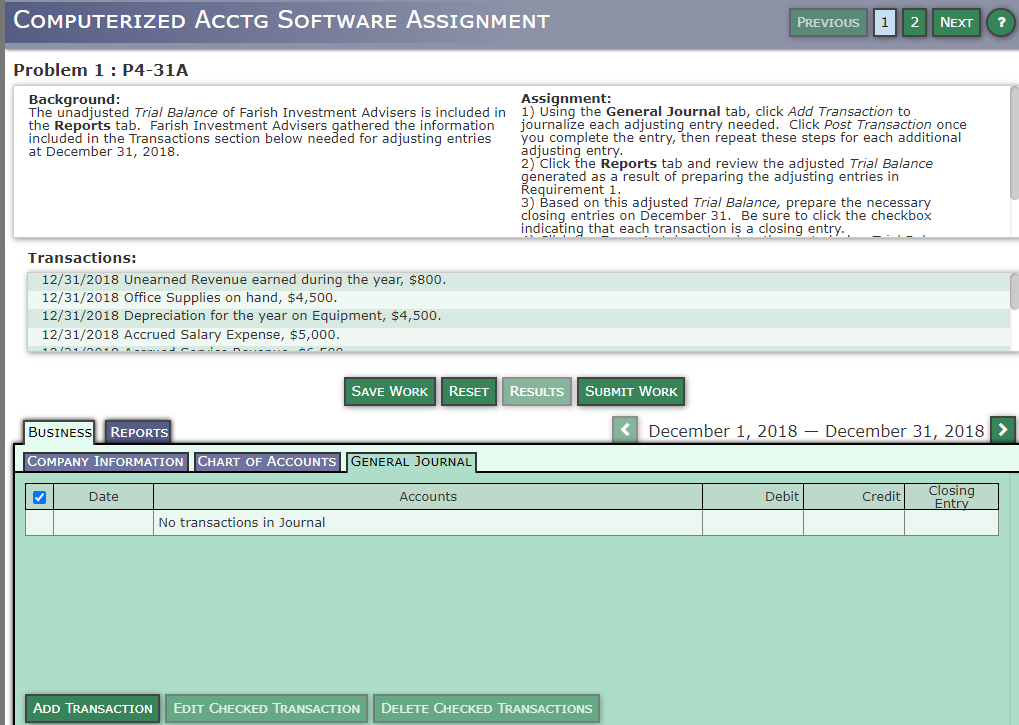 COMPUTERIZED ACCTG SOFTWARE ASSIGNMENT PREVIOUS 1