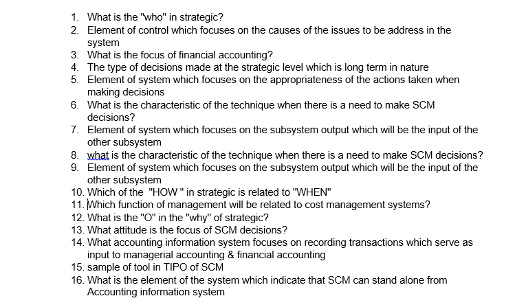 THIS IS IDENTIFICATION ALL ANSWER MUST CAPITAL