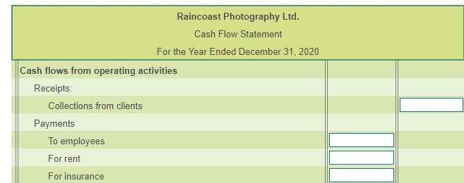 The income statement and additional data of