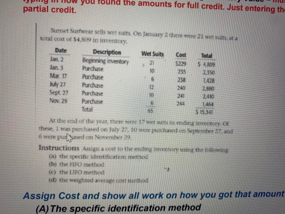 Task 2: Sunset Surfwear - Calculating Inventory