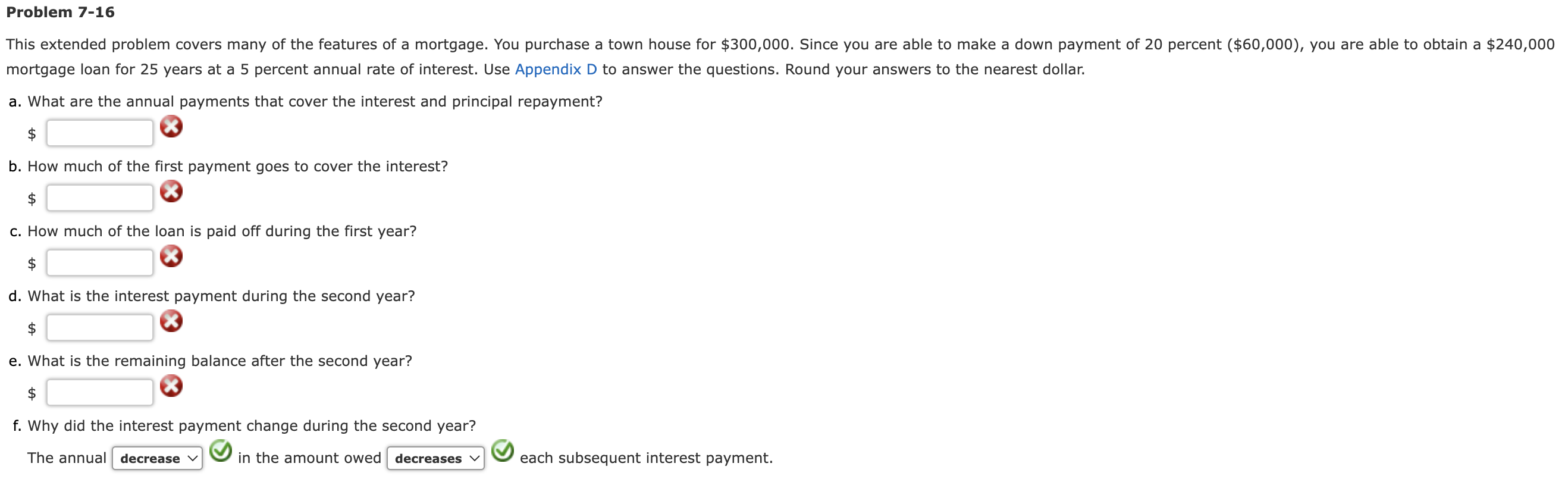 Problem 7-16 This extended problem covers many of
