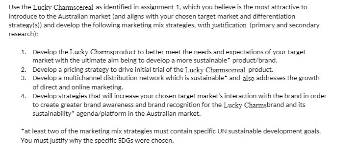 Use the Lucky Charmscereal as identified in