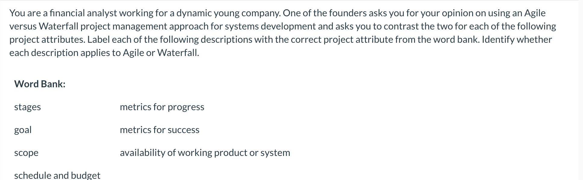 You are a nancial analyst working for a dynamic