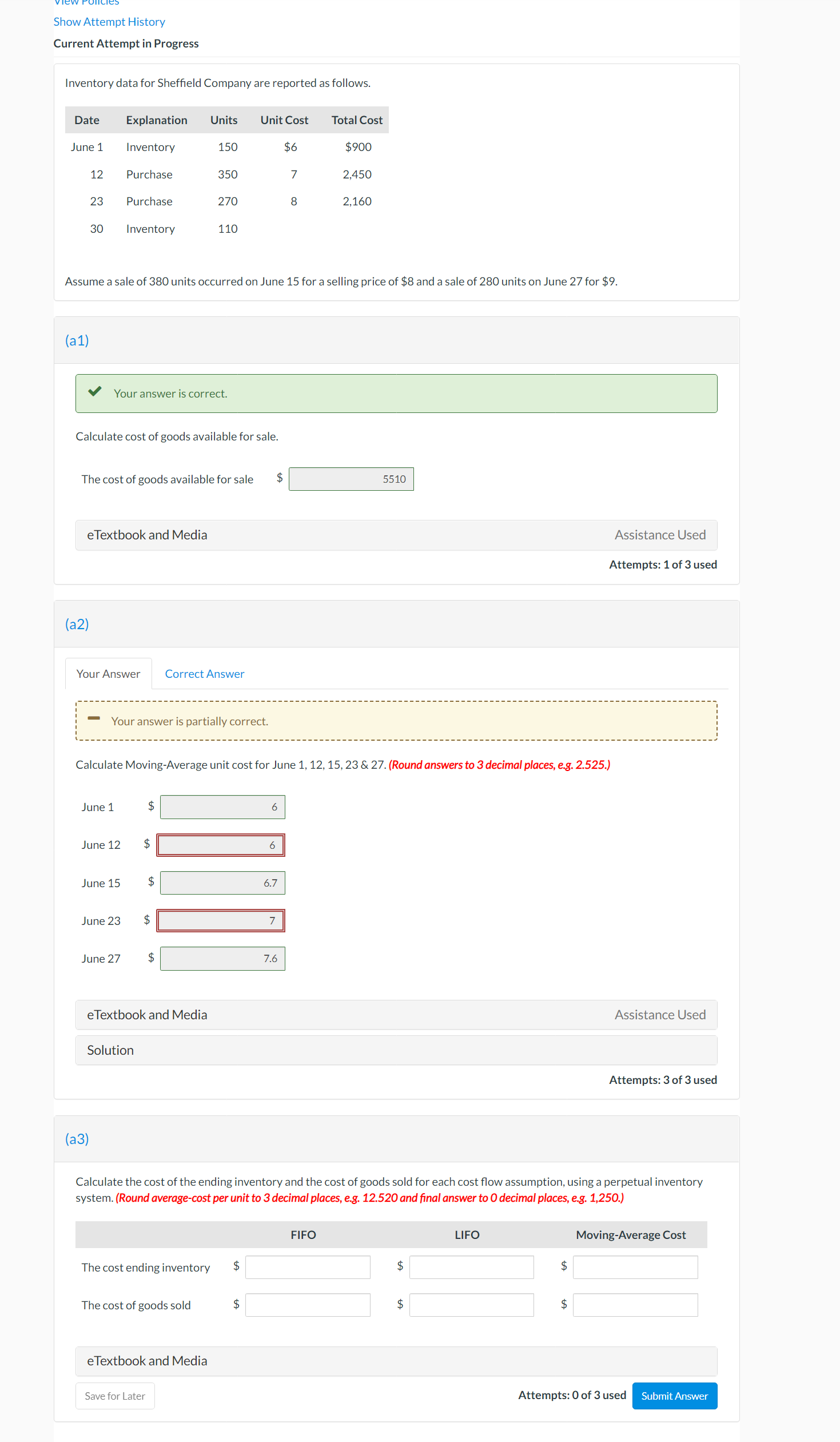 Show Attempt History Current Attempt in Progress