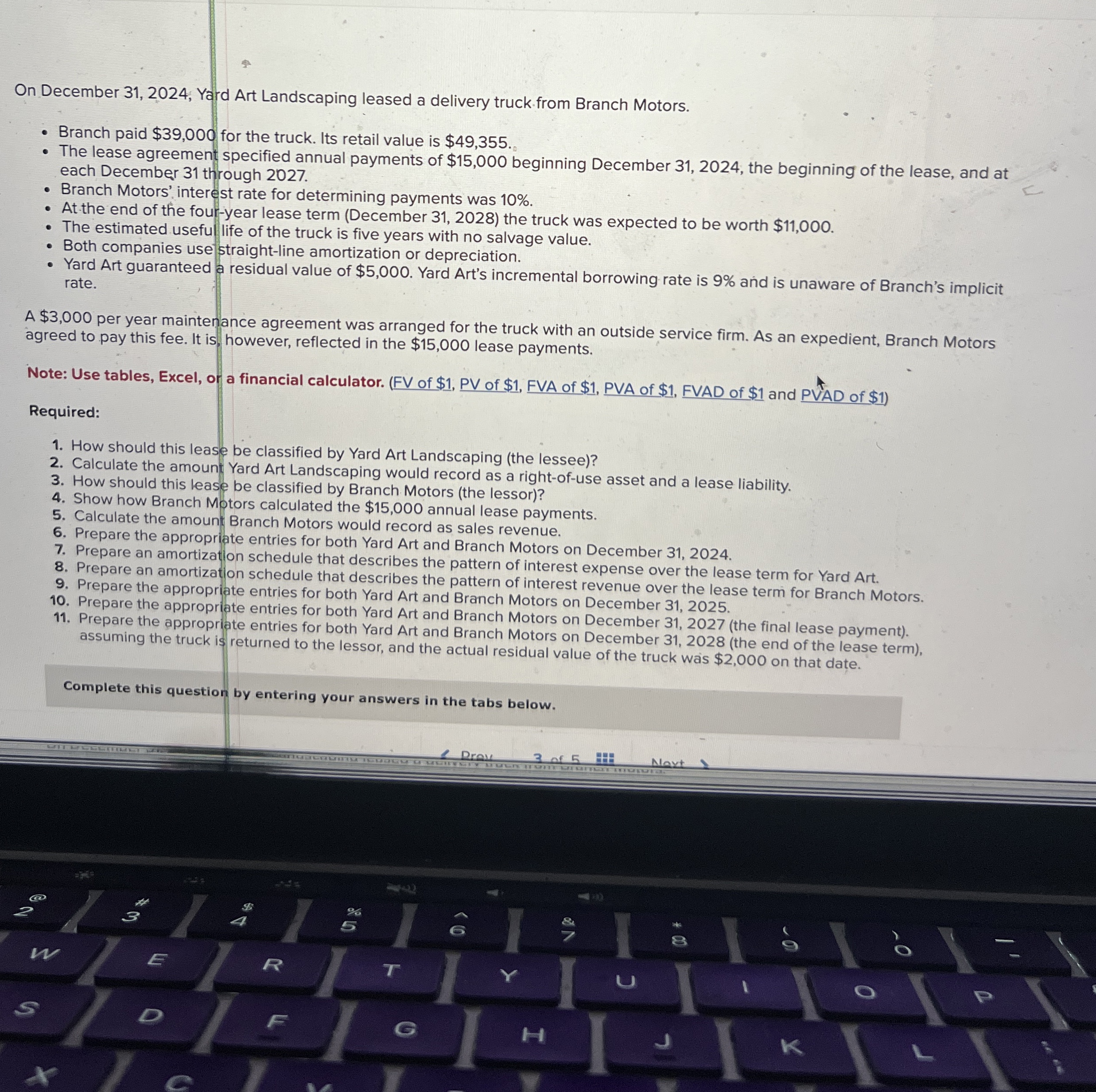 On December 3 1 , 2 0 2 4 , Yard Art Landscaping