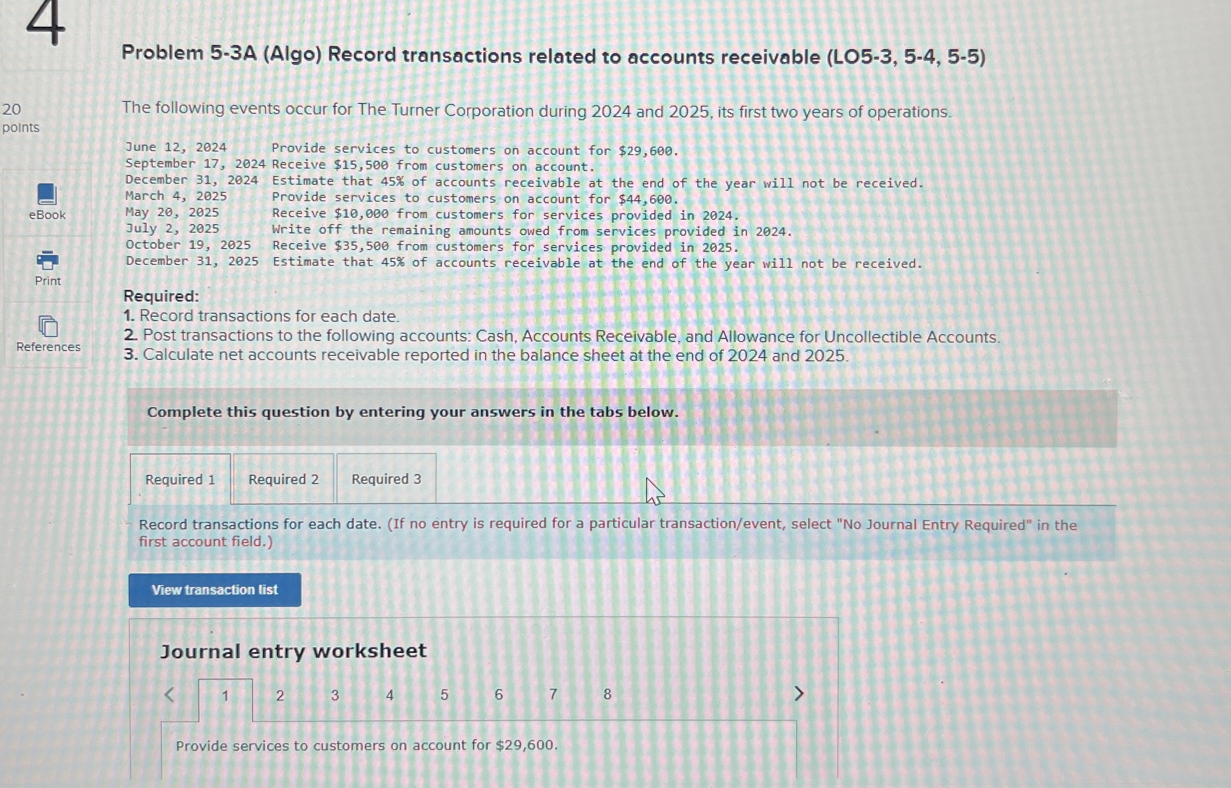 Problem 5 - 3 A ( Algo ) Record transactions