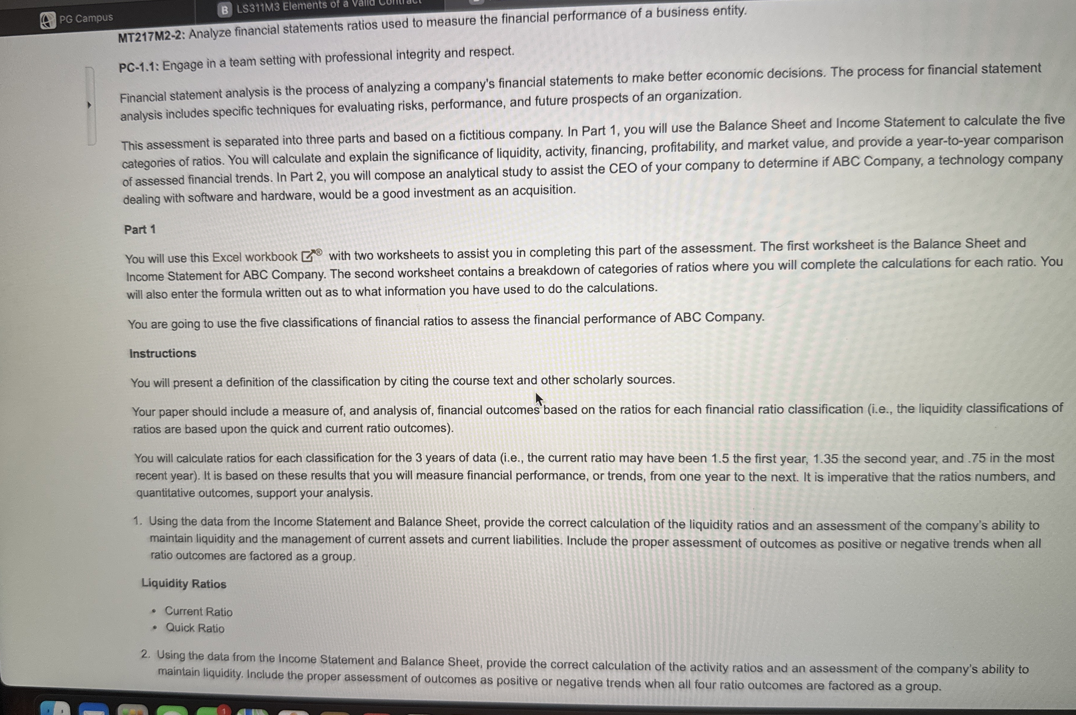 MT 2 1 7 M 2 - 2 : Analyze financial statements