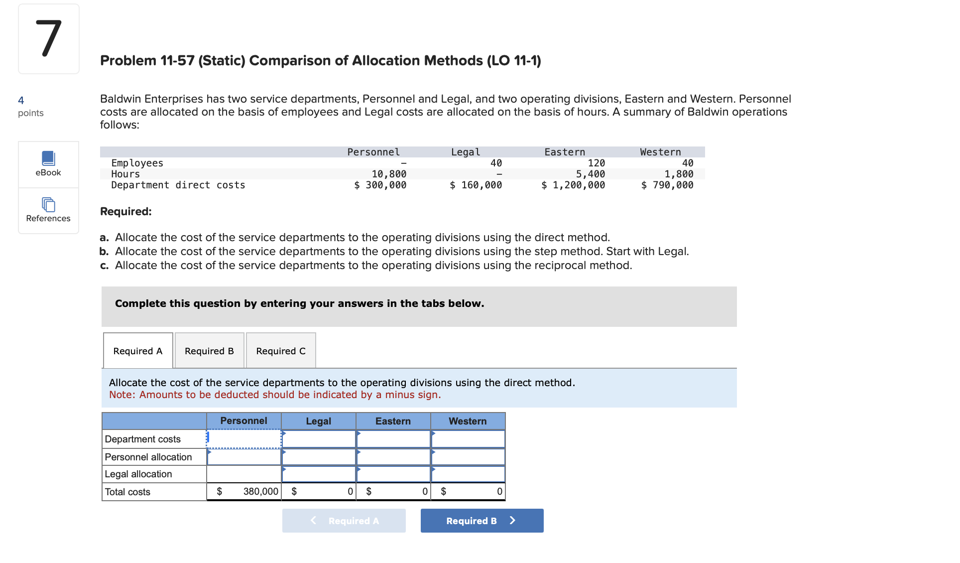 Problem 1 1 - 5 7 ( Static ) Comparison of