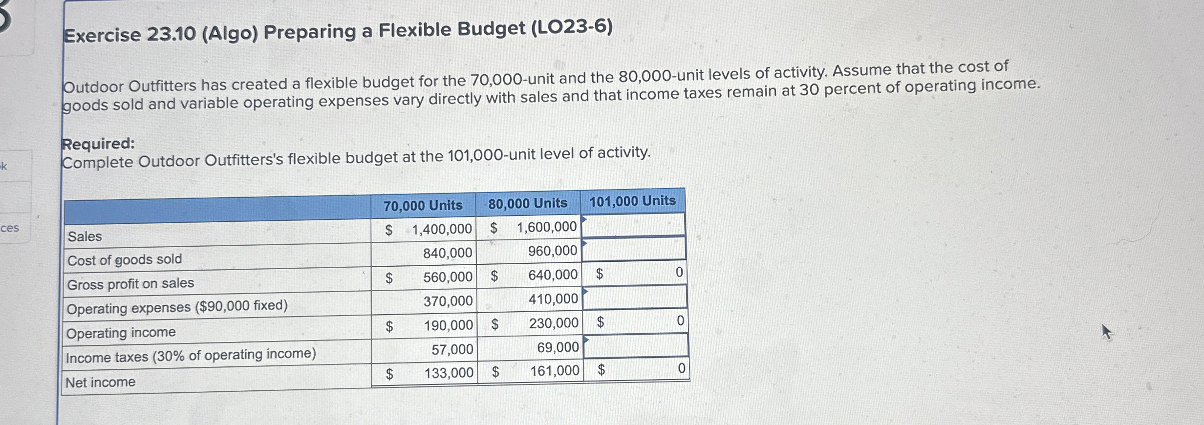 Exercise 2 3 . 1 0 ( Algo ) Preparing a Flexible