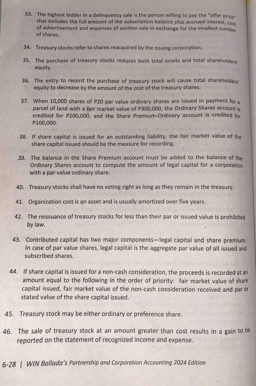 ANSWER THE FOLLOWING TRUE OR FALSE 1 6 . A