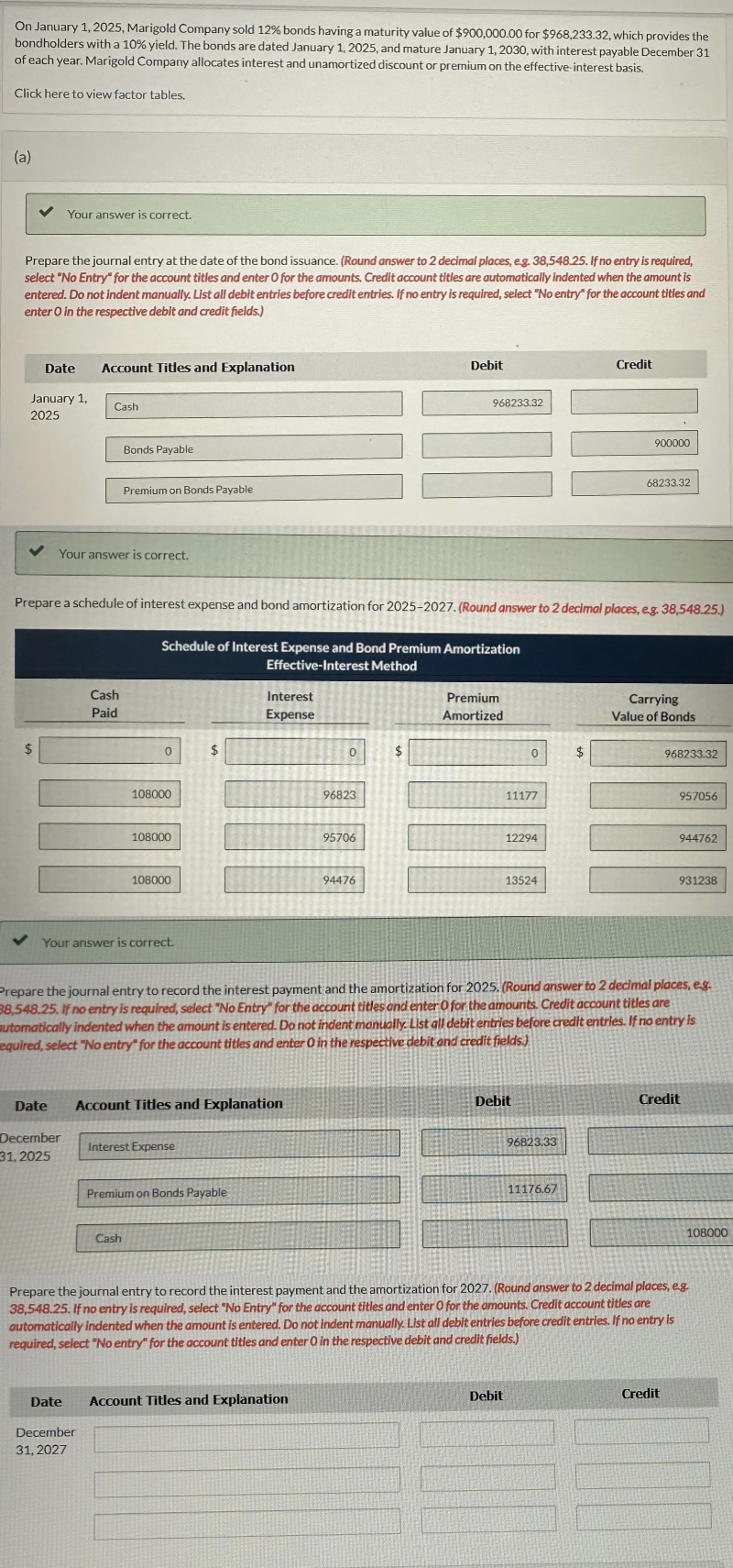 On January 1 , 2 0 2 5 , Marigold Company sold 1