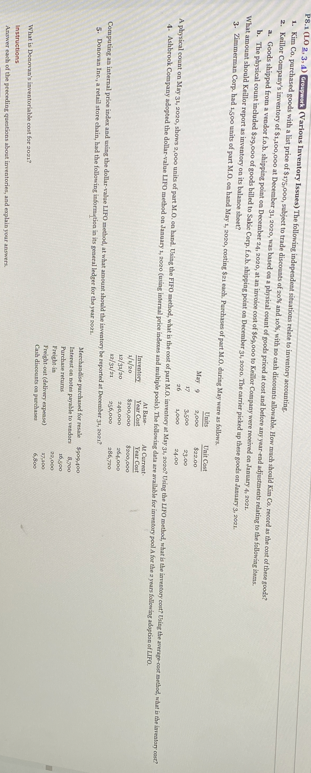 P 8 . 1 ( LO 2 , 3 , 4 ) Groupwork ( Various