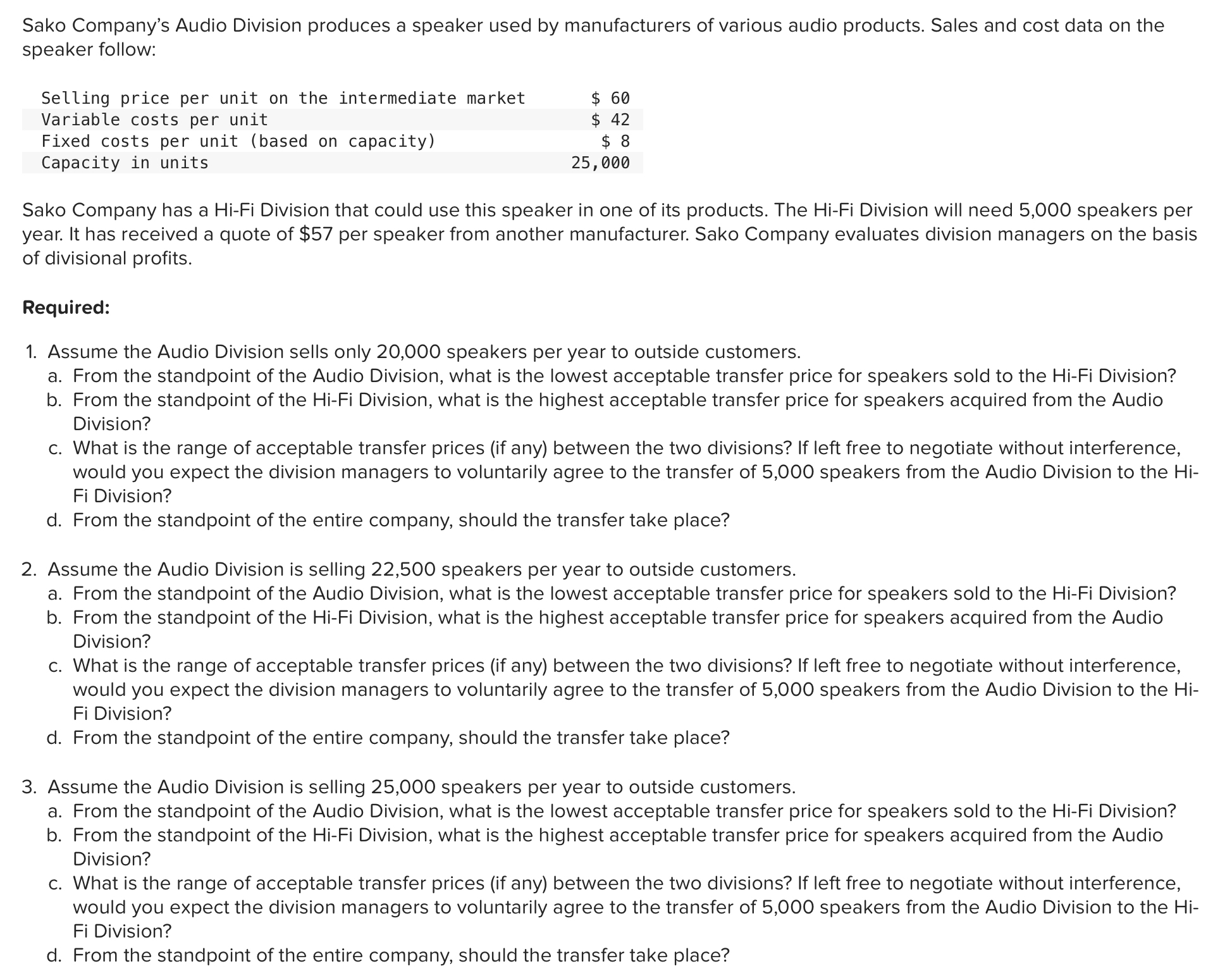 Sako Company's Audio Division produces a speaker