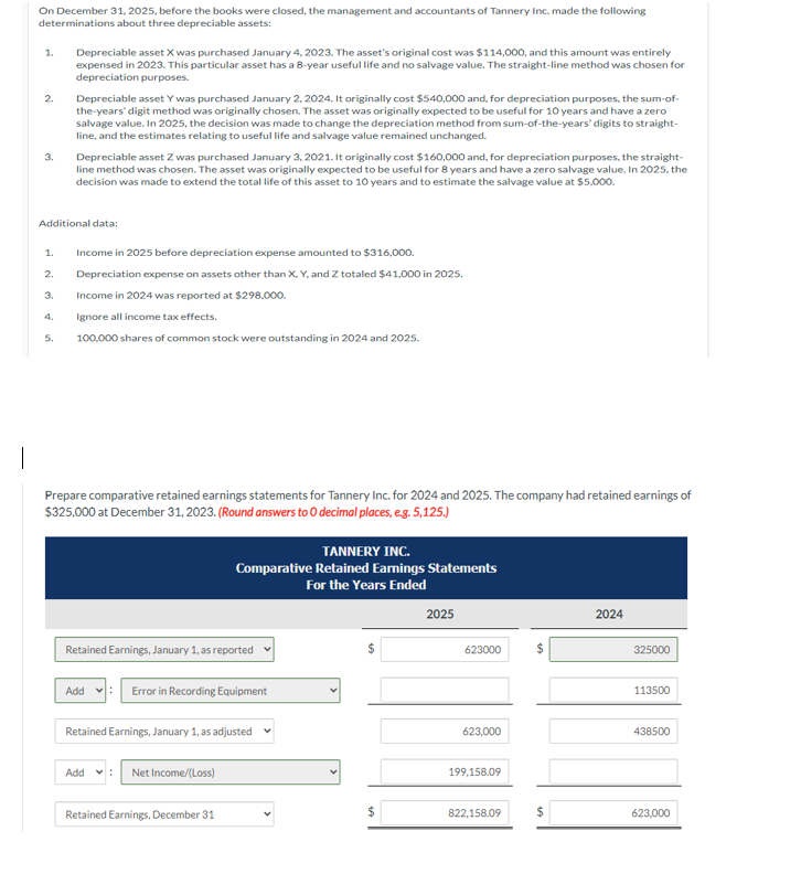 On December 3 1 , 2 0 2 5 , before the books were