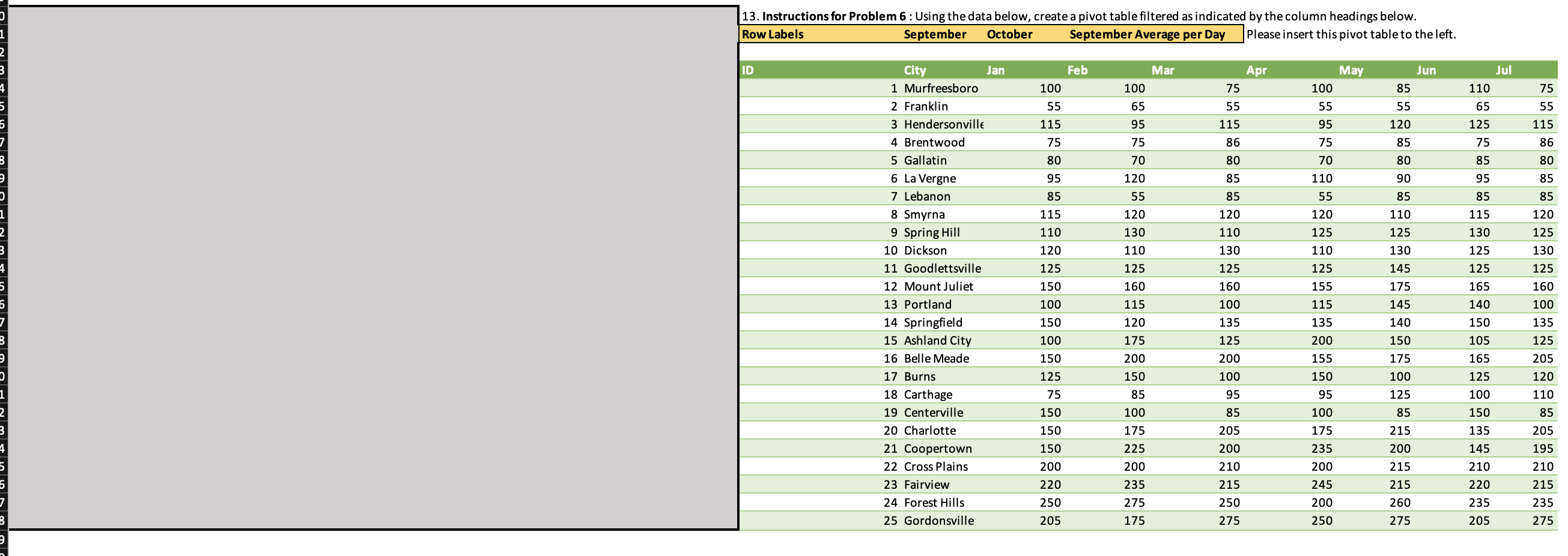 can someone explain how I would do this in Excel?