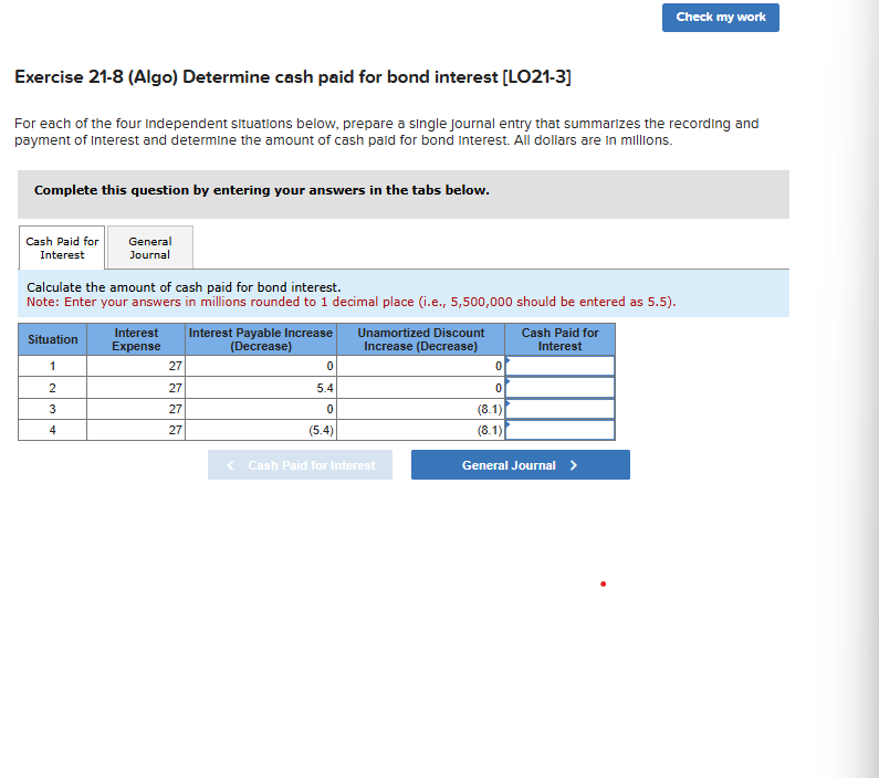 Exercise 2 1 - 8 ( Algo ) Determine cash paid for
