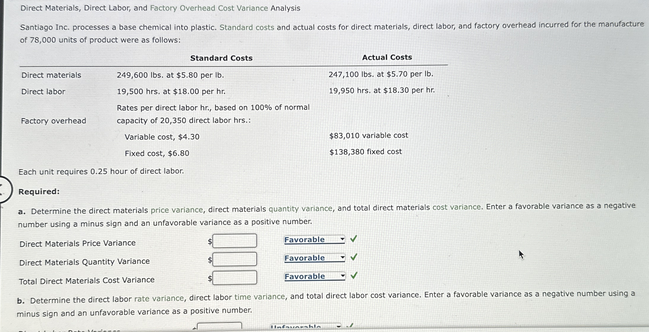 Direct Materials, Direct Labor, and Factory