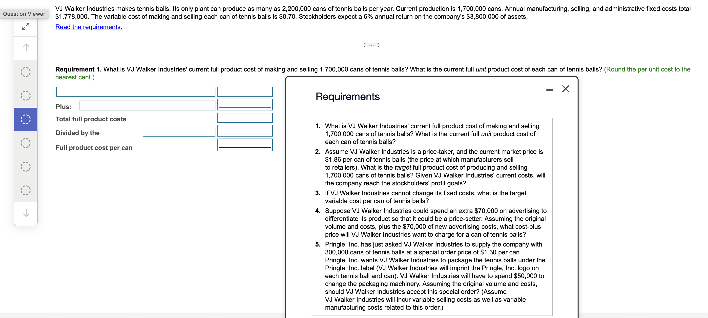 \ ( \ $ 1 , 7 7 8 , 0 0 0 \ ) . The variable cost