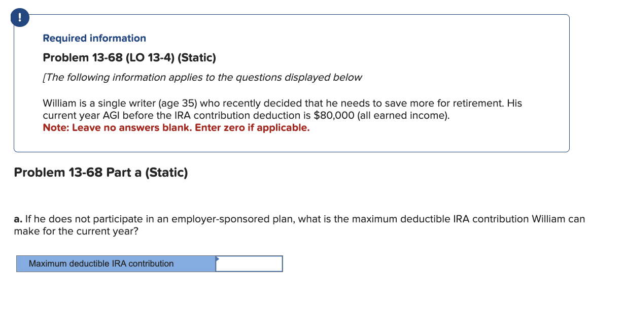 Required information Problem 1 3 - 6 8 ( LO 1 3 -