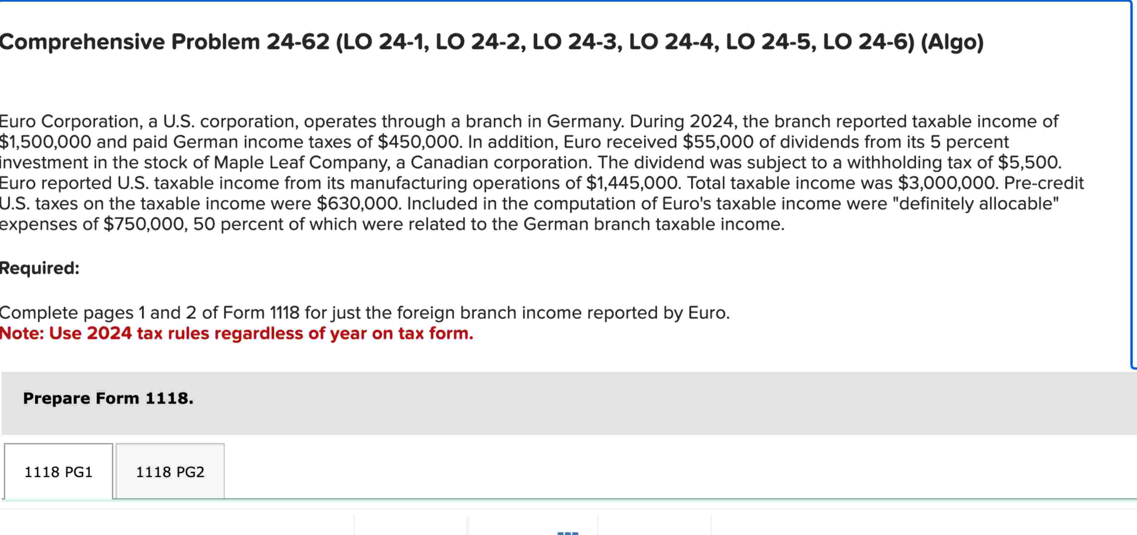 Comprehensive Problem 2 4 - 6 2 ( LO 2 4 - 1 , LO