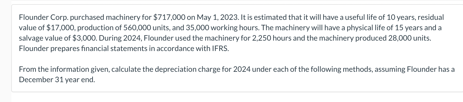 ( Dont use Chatgpt ) Flounder Corp. purchased