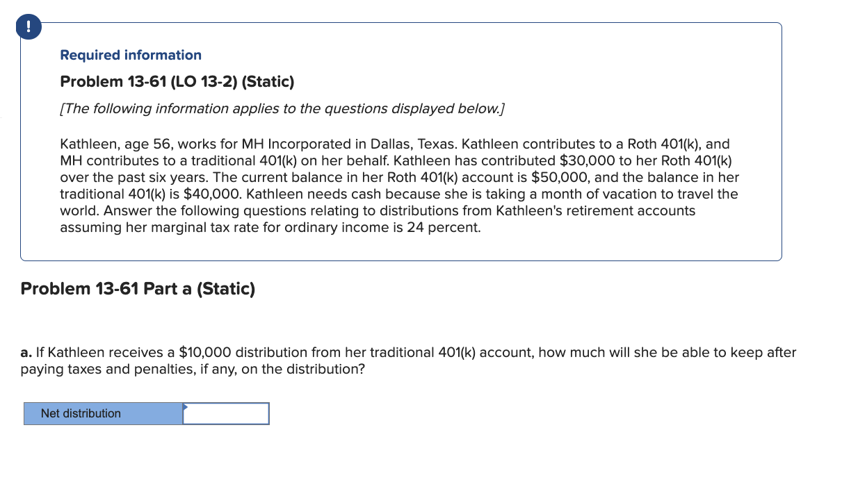 Required information Problem 1 3 - 6 1 ( L O 1 3