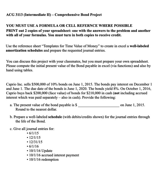 ACG 3 1 1 3 ( Intermediate II ) - Comprehensive