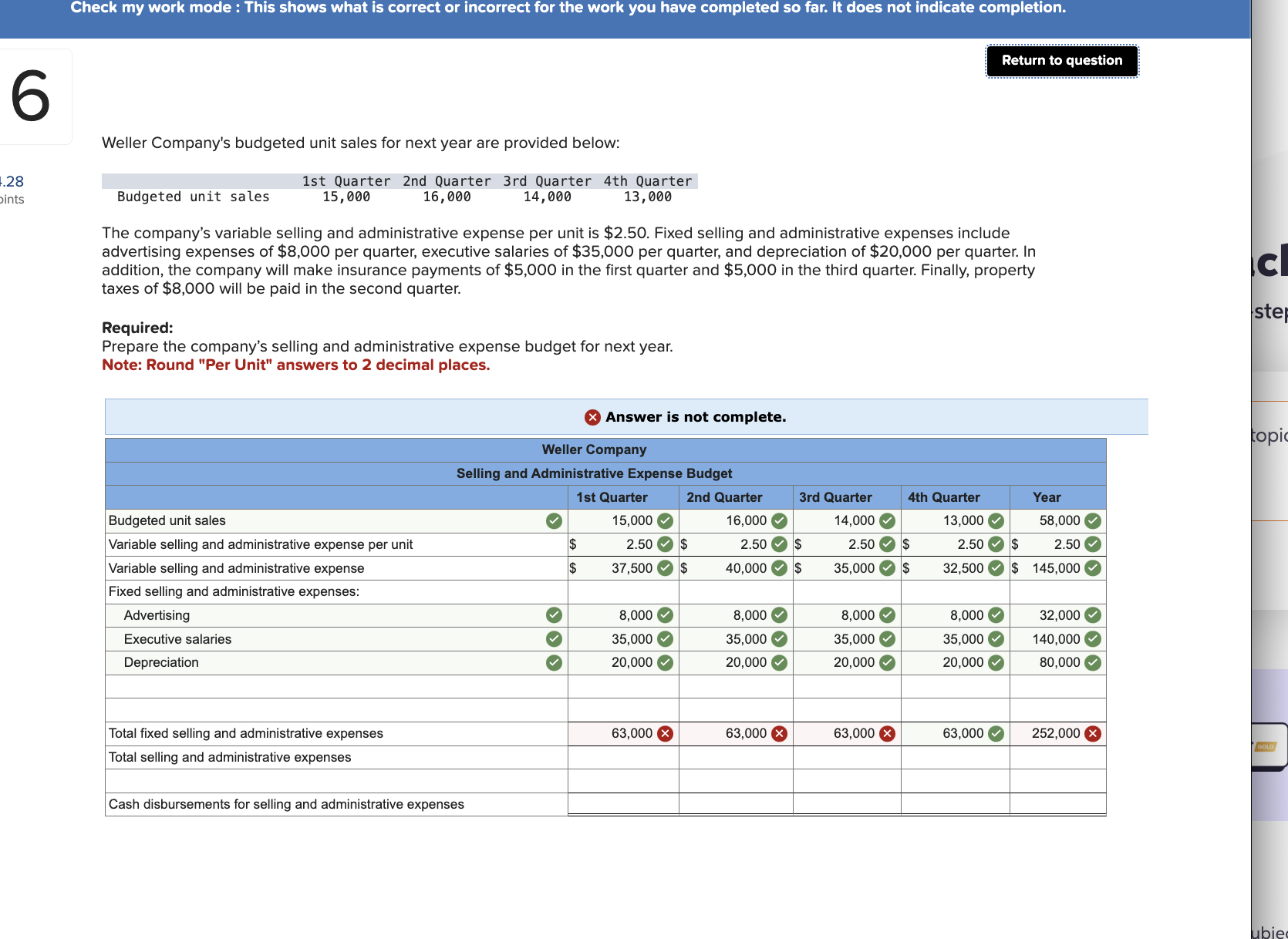 Check my work mode : This shows what is correct
