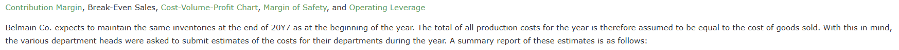 eBook Question Content Area Contribution Margin,