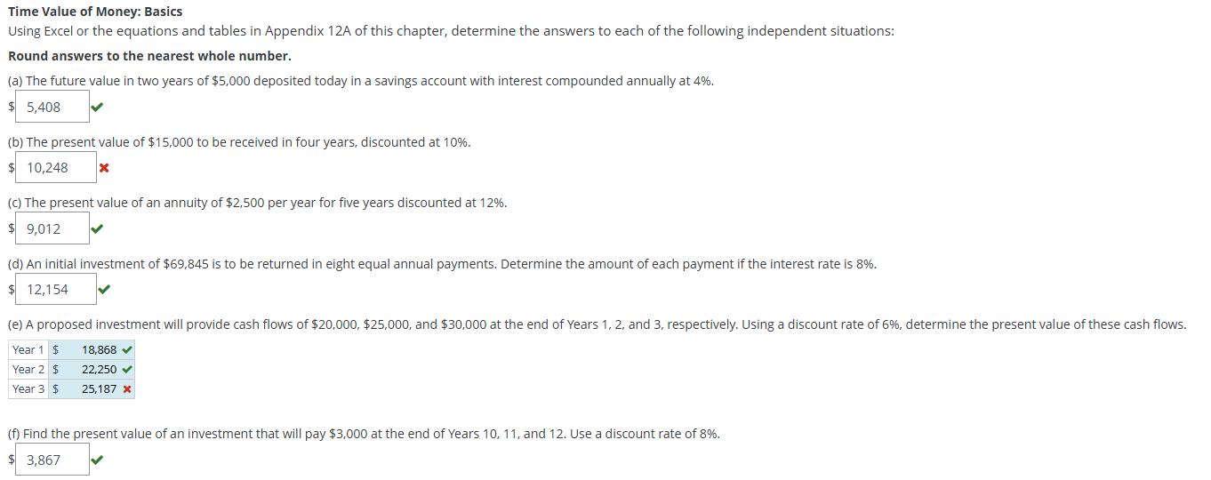 Time Value of Money: Basics Using Excel or the
