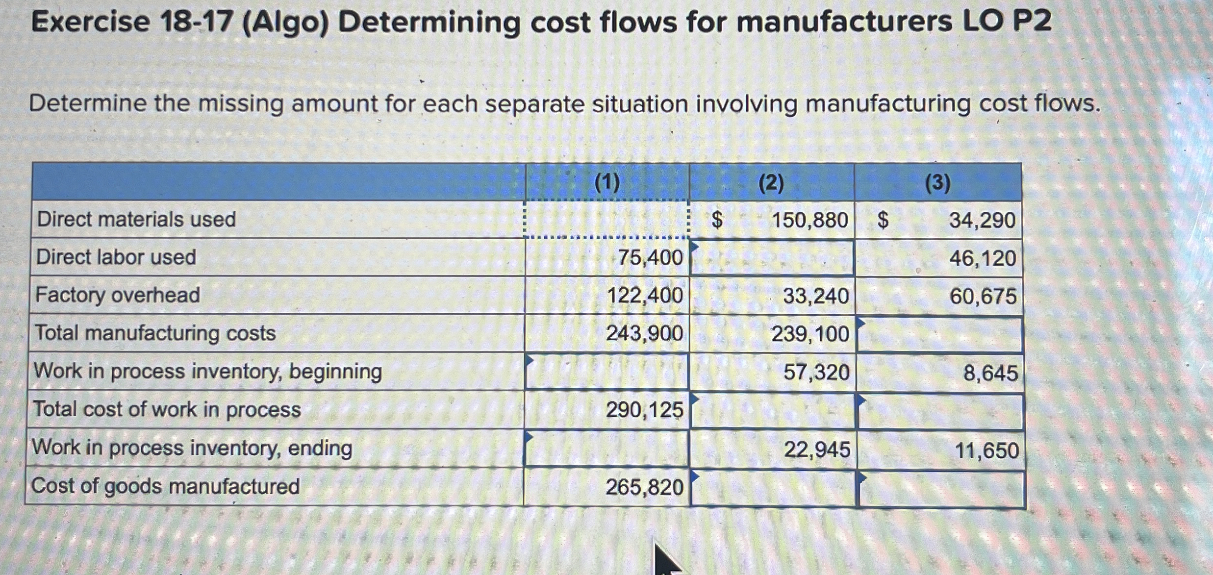 Exercise 1 8 - 1 7 ( Algo ) Determining cost