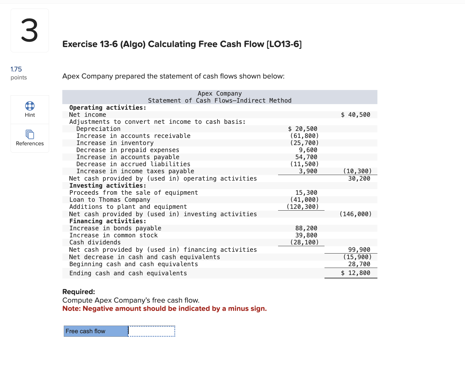 3 Exercise 1 3 - 6 ( Algo ) Calculating Free Cash