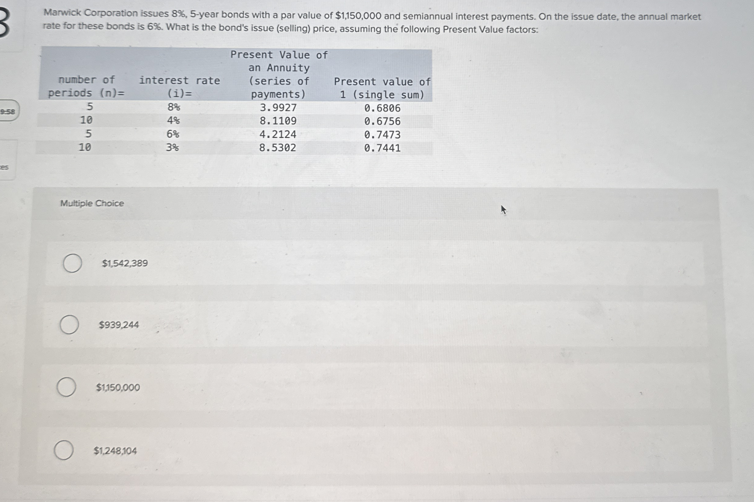 Marwick Corporation issues 8 % , 5 - year bonds