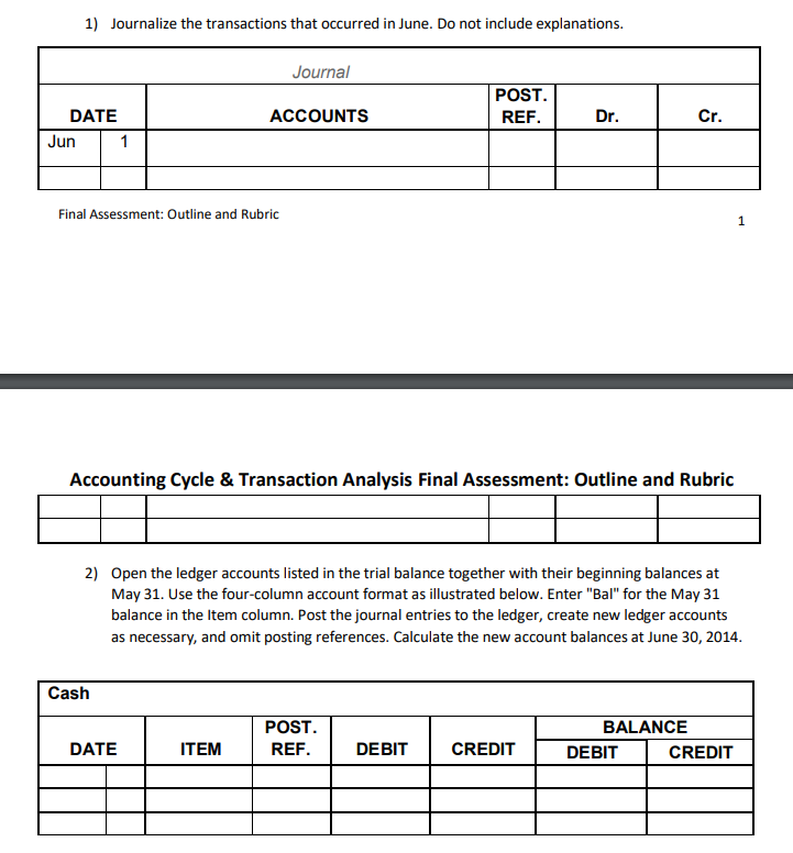 Show m e the steps t o solve Journalize the