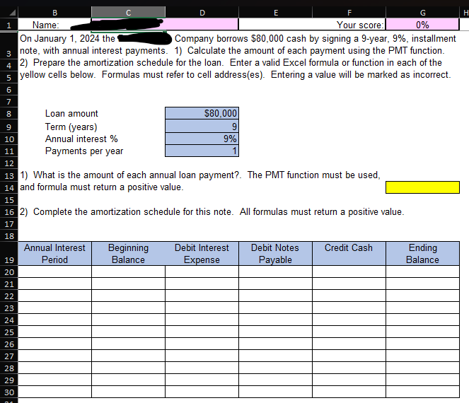 Can you please provide the exact excel formulas