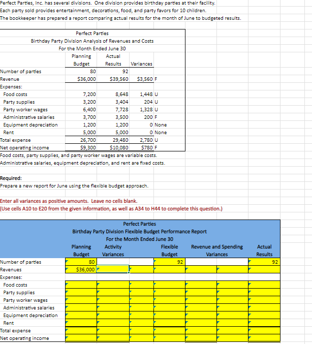 Please include calculations for each answer and