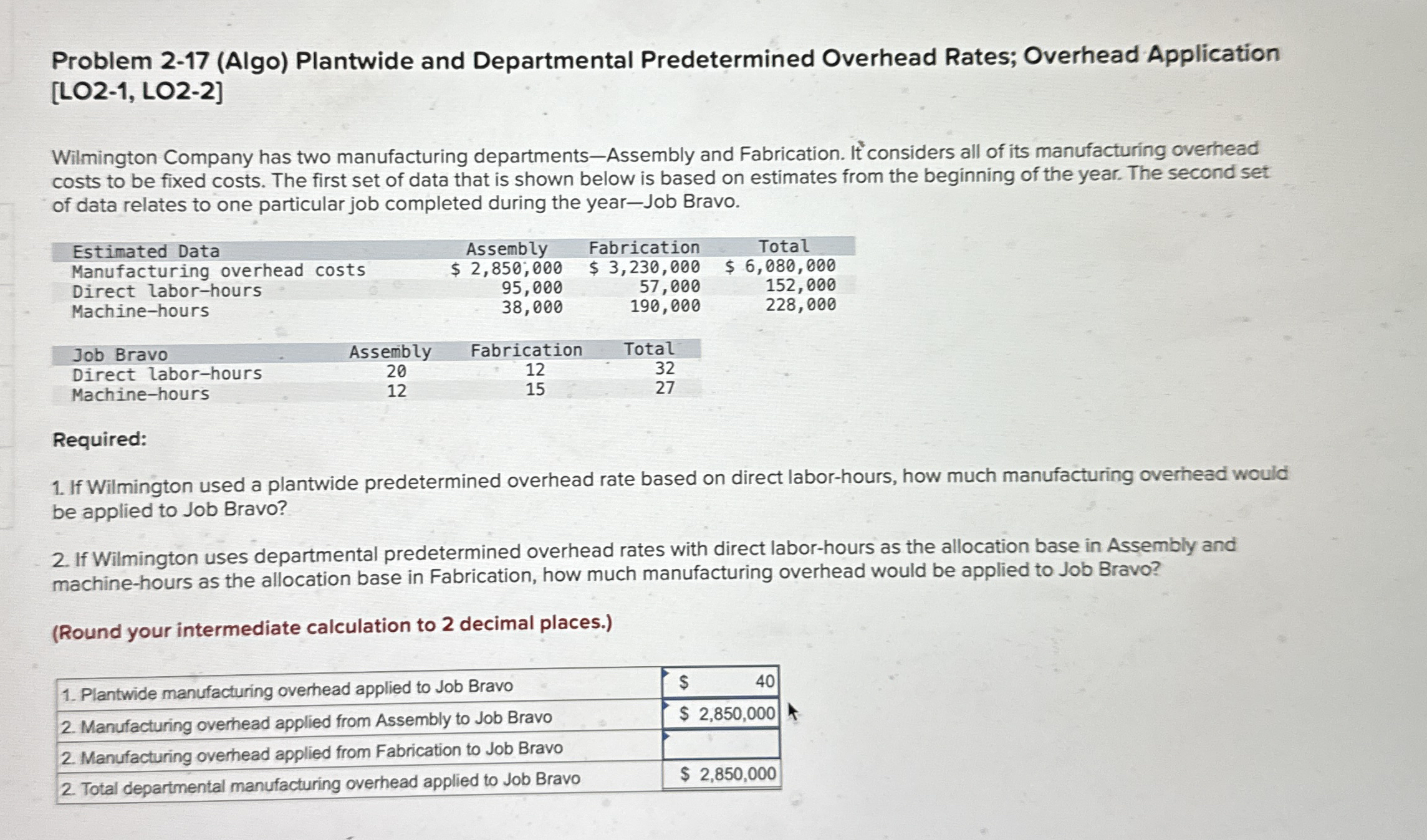 Problem 2 - 1 7 ( Algo ) Plantwide and