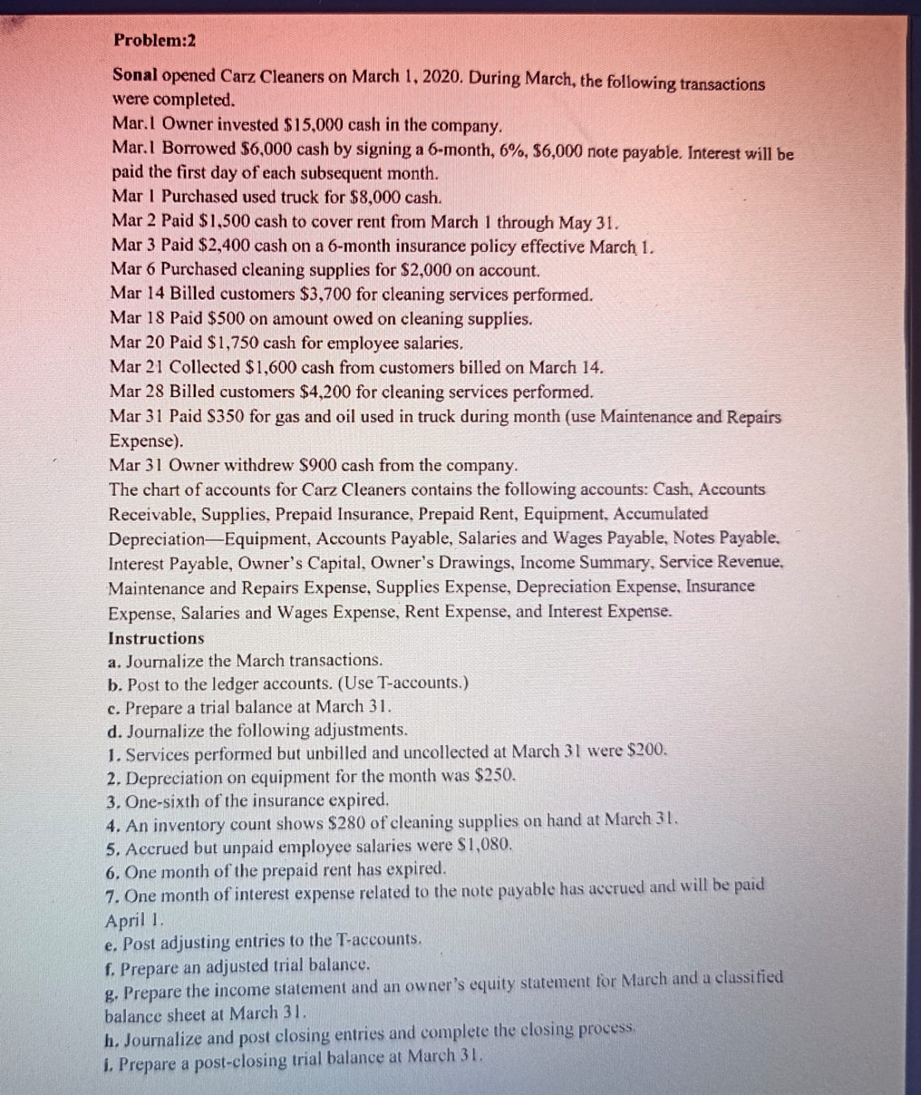 can i get an expert here Problem: 2 Sonal opened