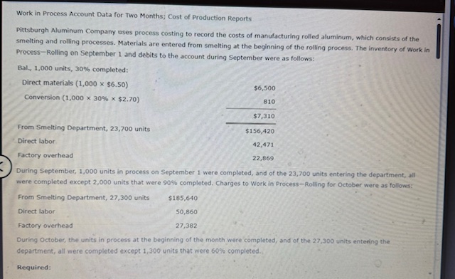 2 . Provide the same information for October by