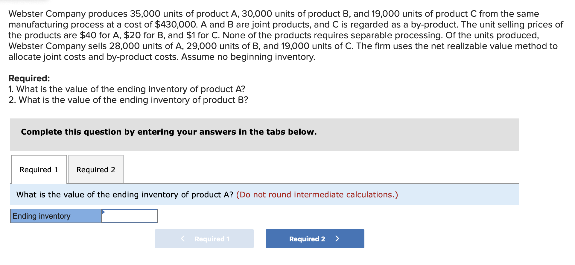 Webster Company produces 3 5 , 0 0 0 units of