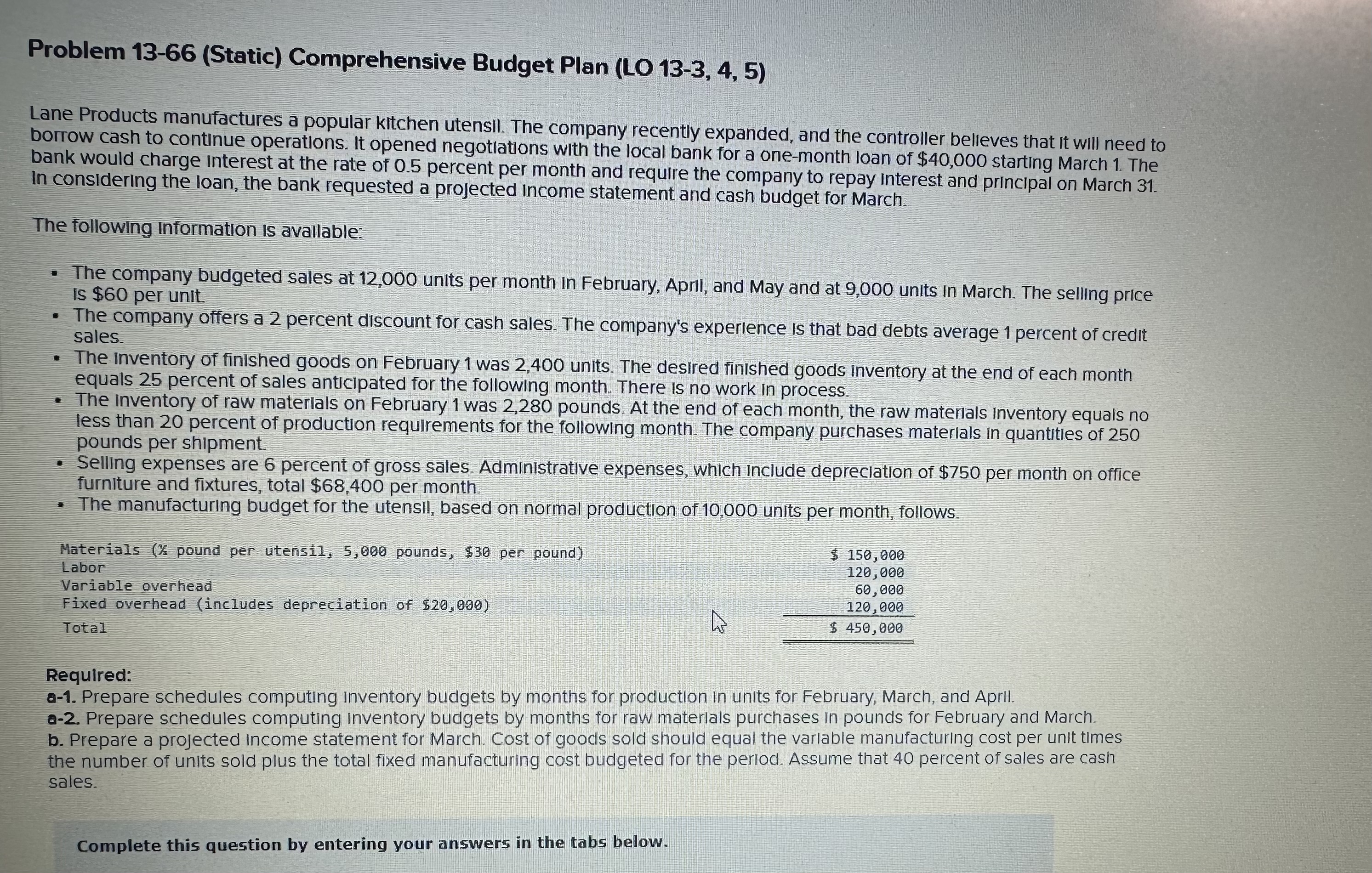 Problem 1 3 - 6 6 ( S t a t i c ) Comprehensive