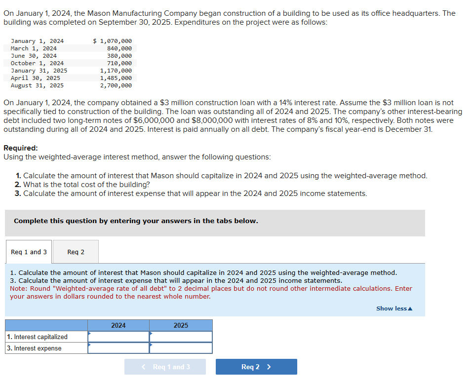 On January 1 , 2 0 2 4 , the Mason Manufacturing