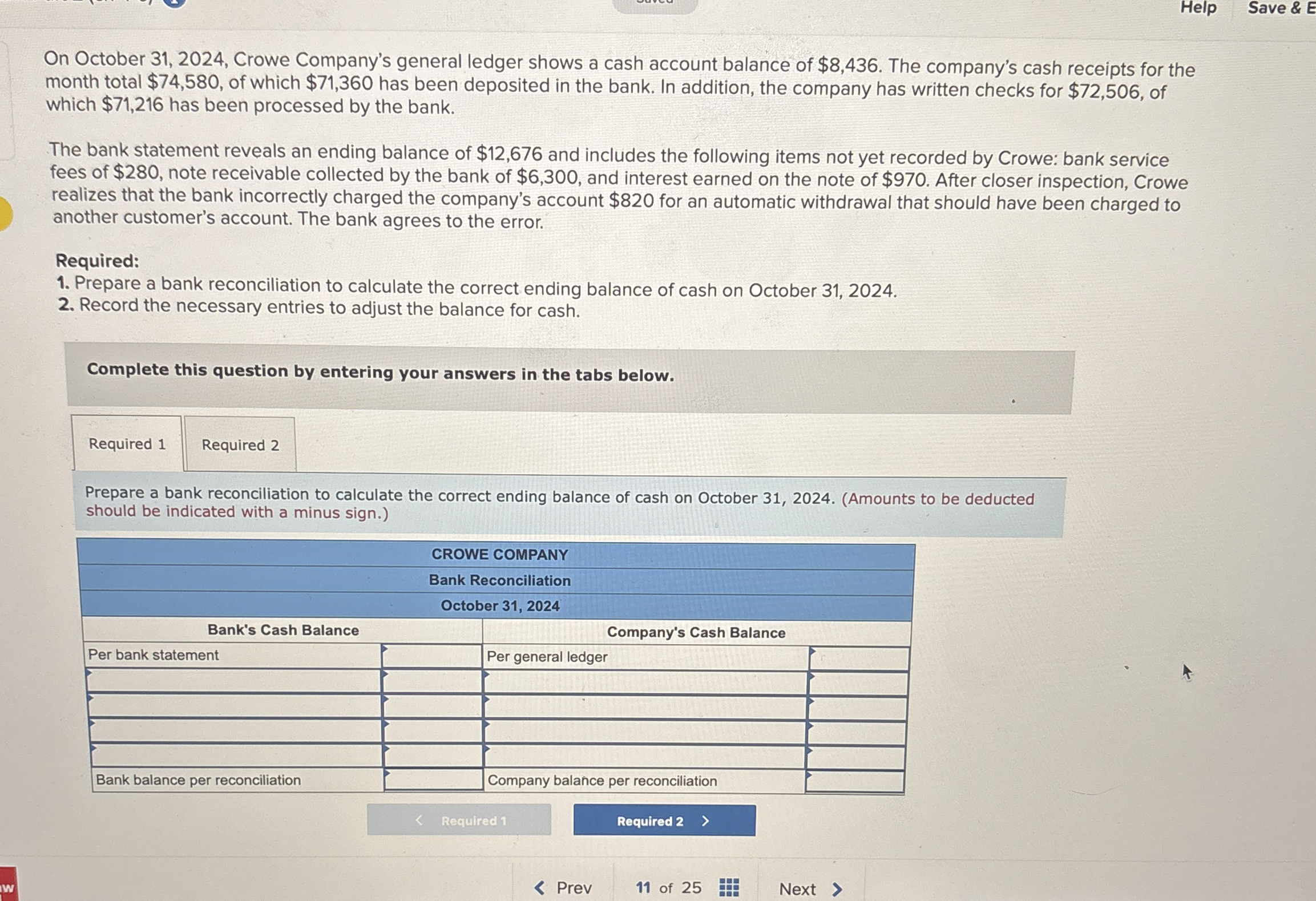 On October 3 1 , 2 0 2 4 , Crowe Company's