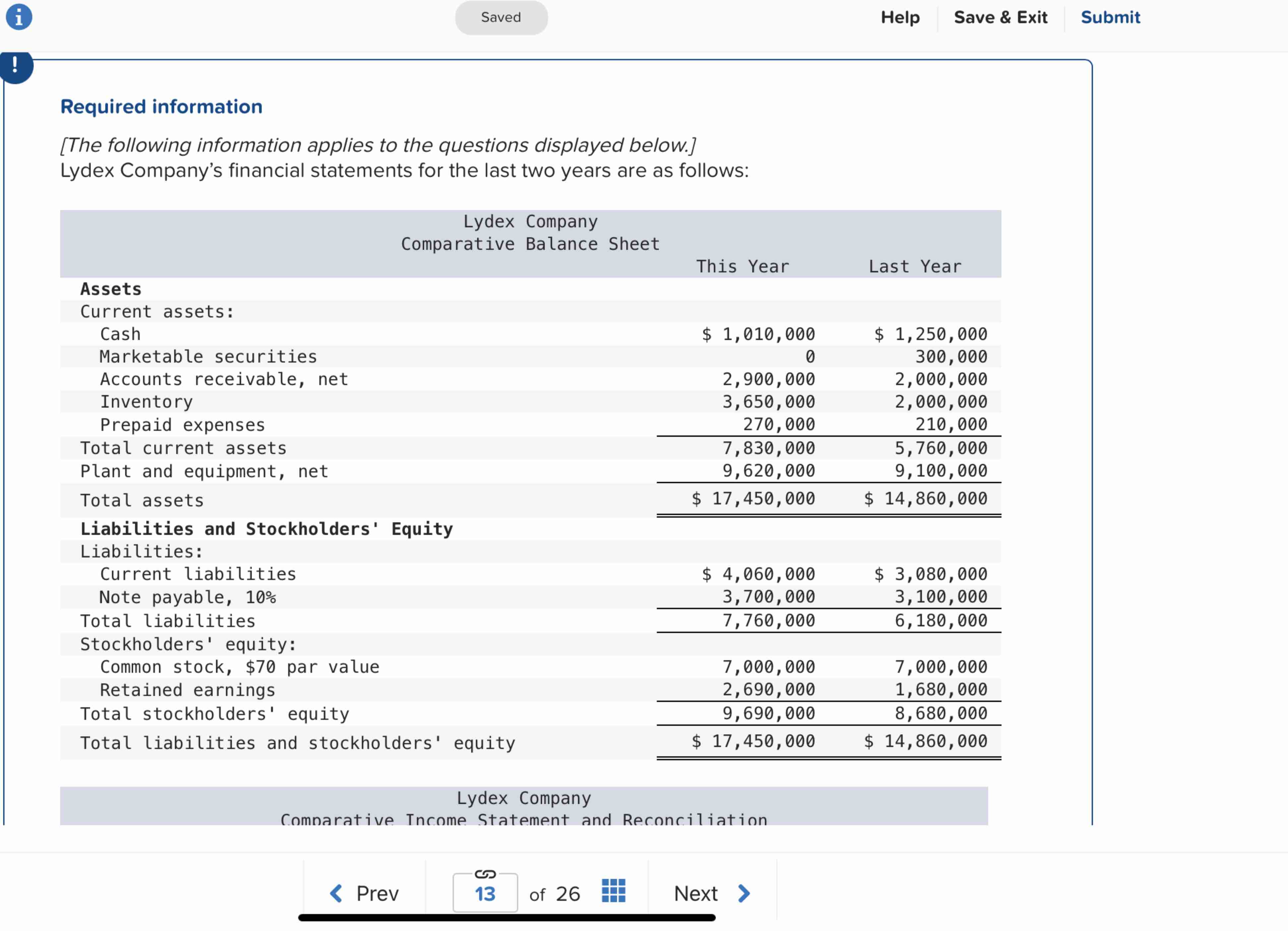 ( i ) Help Save \ & Exit Submit Required