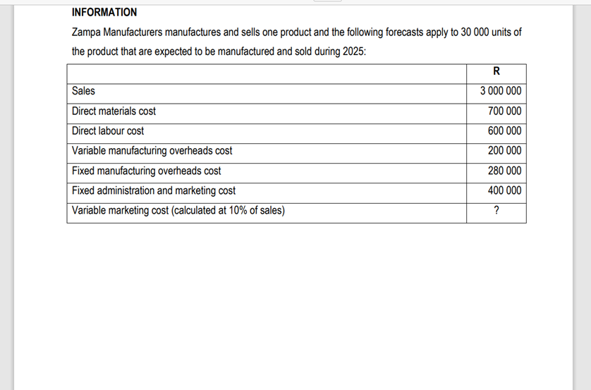 QUESTION 3 ( 2 0 MARKS ) REQUIRED Study the
