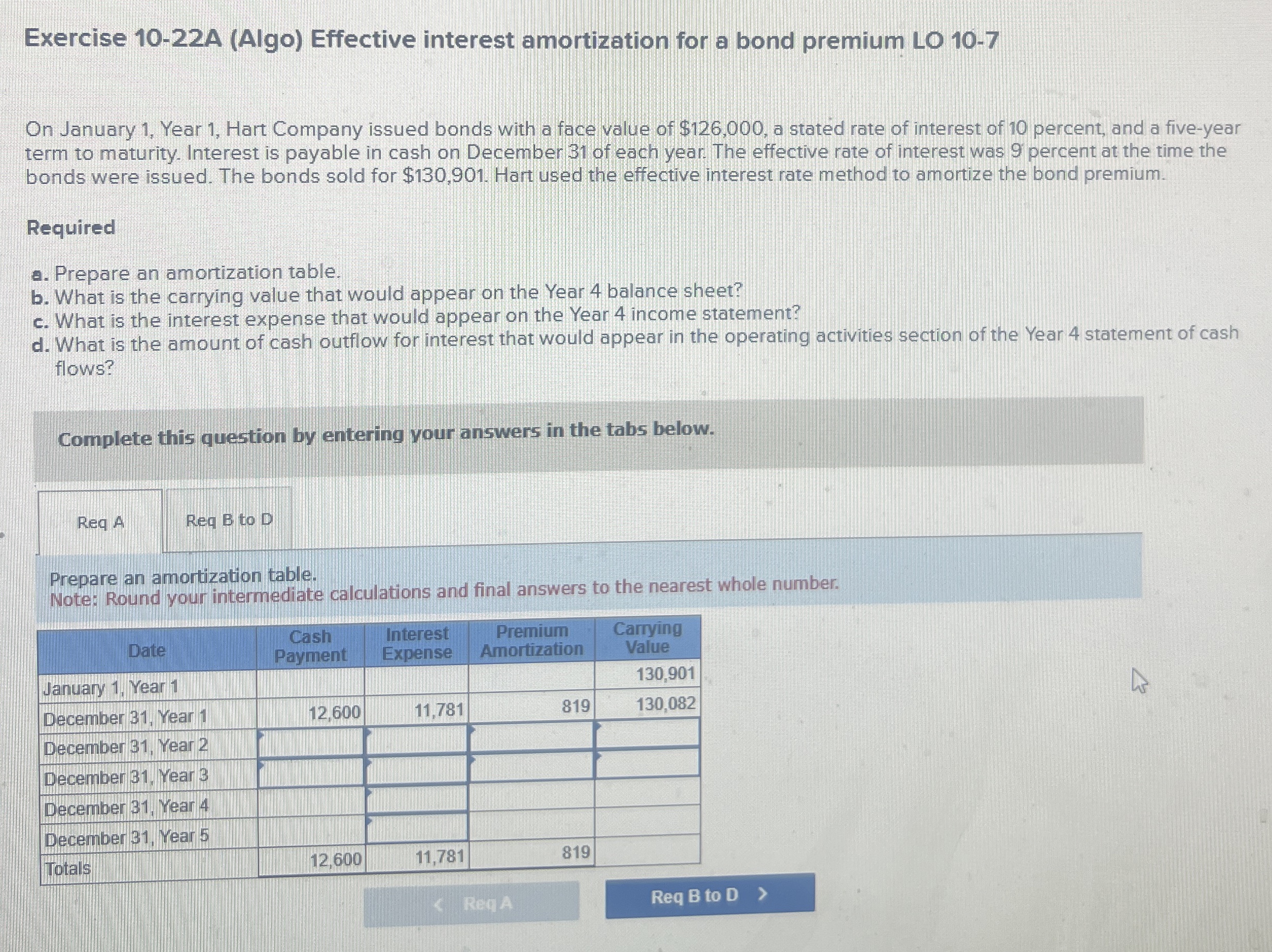 Exercise 1 0 - 2 2 A ( Algo ) Effective interest